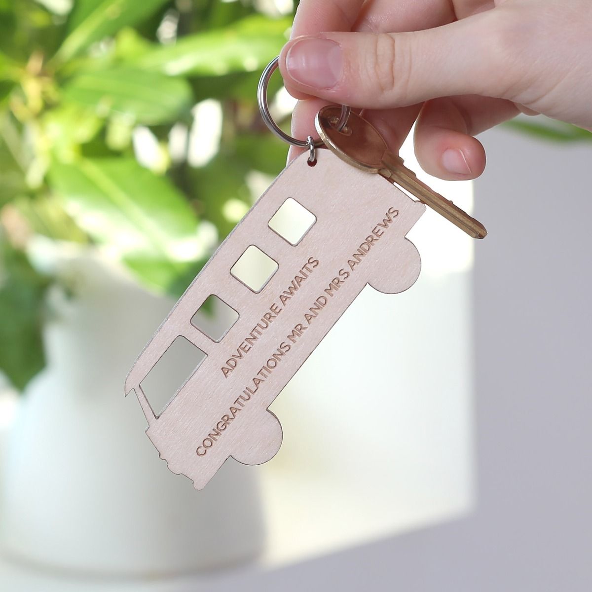 Personalised map location keyring wedding keepsake gift